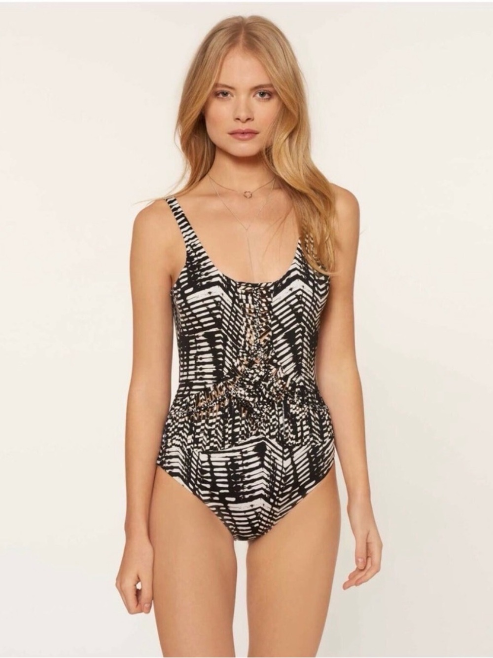 Dolce Vita Jungle Beat Macrame Whipped One Piece Swimsuit